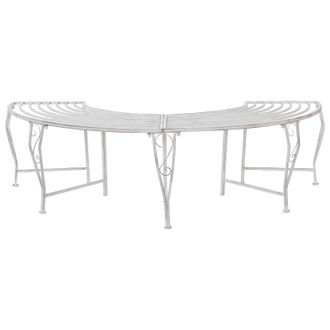 vidaXL Banco De &Aacute;rbol 4-n&uacute;mero De Plazas 160 X 80 X 44 Cm Acero Vidaxl