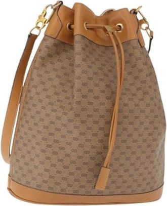 Gucci Pre-owned Bucket Bags, female, Beige, Size: ONE SIZE Pre-owned Vintage Bucket Bag