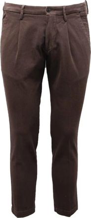 Michael Coal Slim Fit Katoenen Broek - Heren - Slim Fit Broeken - Bruin - W35 - Katoen - Broeken