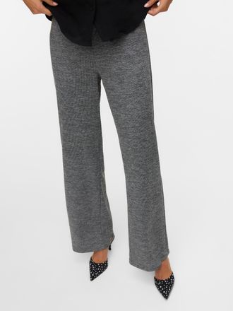 Vero Moda Schlupfhose VERO MODA VMBERLIN MY MW WIDE PRINT PANT NOOS, Damen, Gr. XL (42), L&auml;nge 34, schwarz (schwarz detail:salt and pepper), Web, Obermaterial: 