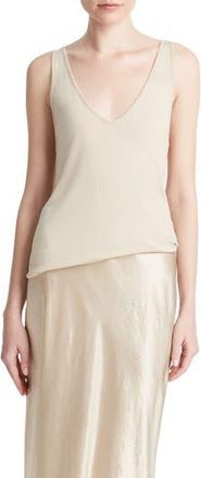 Vince Relaxed V-Neck Tank in White Oak at Nordstrom Rack, Size Small