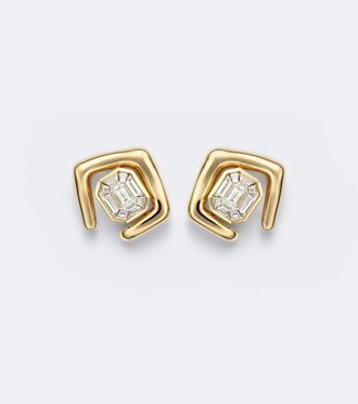 Shay Jewelry Zar 18kt gold stud earrings with diamonds
