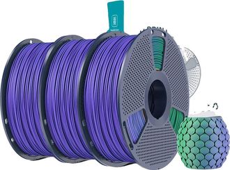 OEM Filamento Para Impresora 3d, Degradado Bicolor, Acabado Mate, Verde P&uacute;rpura