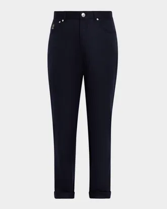 Brunello Cucinelli Men & apos;s Wool Flannel Five-Pocket Pants