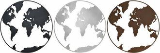 DKD Home Decor Decorazione da Parete DKD Home Decor Metallo Mappamondo (100 x 1 x 100 cm) (3 pcs)