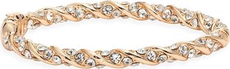 Open Edit Pav&eacute; Crystal Hinge Bracelet in Clear- Gold at Nordstrom