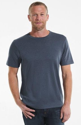 Lands End Short Sleeve Cotton Supima Tee in Dusk Indigo Heather at Nordstrom, Size Xx-Large