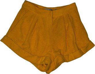 My Beachy Side Womens Carimbo Cuffed Short In Yellow