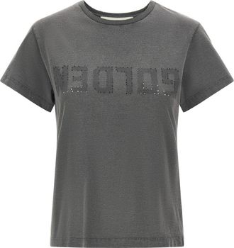 Golden Goose Grey Logo Crew Neck T-Shirt