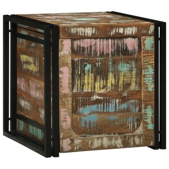 Berkfield Home Storage Chests Multicolor 50 x 50 x 50 cm Solid Reclaim wood in Brown