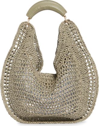 Urban Expression Straw Hobo Shoulder Bag in Sage at Nordstrom Rack