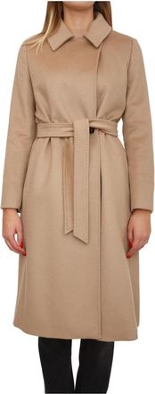 Max Mara Bcollag Robe Coat - Dames - Jas met riem - Bruin - 2XL - Wol - Jassen