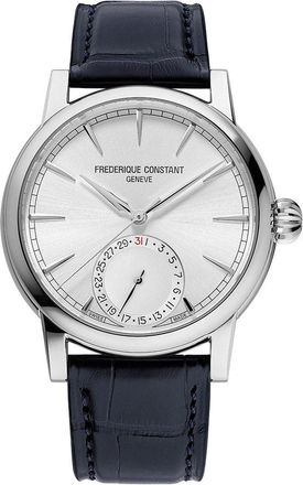 Frederique Constant Fr&eacute;d&eacute;rique Classic Date Manufacture Mens Blue Watch FC-706S3H6 Leather - One Size