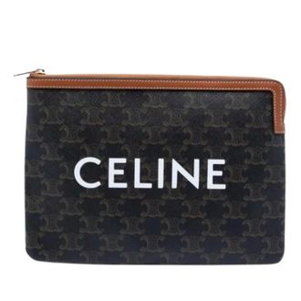 Celine Pre-owned Clutches, female, Brown, Size: ONE SIZE Pre-owned Canvas Clutch