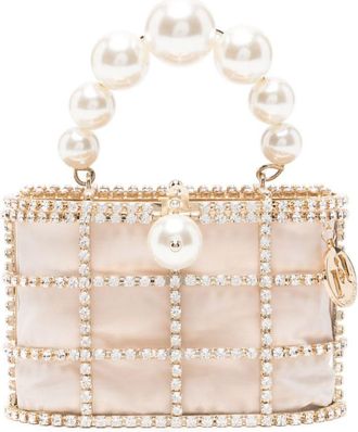 Rosantica Holli faux pearl-embellished mini bag - women - Brass/Plastic/Crystal - OS - Gold