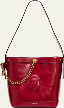 Versace Medusa Leather Bucket Bag