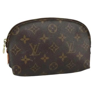 Louis Vuitton Pre-owned Cosmetische Tas - Dames - Vintage Mini Tas - Bruin - ONE Size - Leer - Vintage