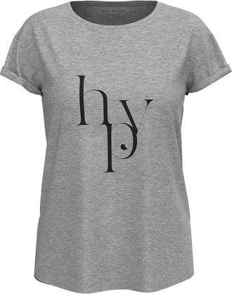 Betty Barclay Tops, Dames, Grijs, S, Bamboe, Gerimpeld rond hals T-shirt