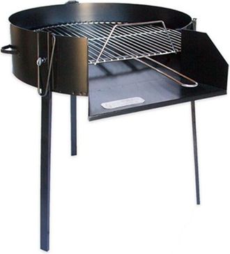 Garcia EDM - Barbecue in legno nero rotondo da 60 cm