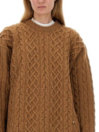 Moschino Oversize Jersey Virgin Wool Sweater - Beige