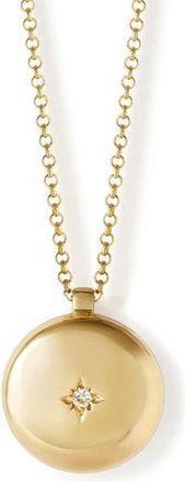 Astley Clarke Gold Biography Medium Locket Necklace at Nordstrom, Size 22