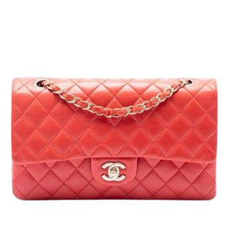 Chanel Pre-owned Classic Double Flap Shoulder Bag - Dames - Pre-owned - Oranje - Maat: ONE Size Leer