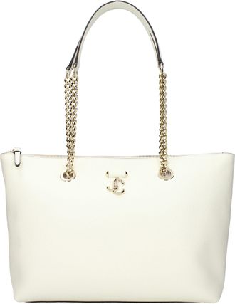 Jimmy Choo London White Leather Shoulder Womens Bag