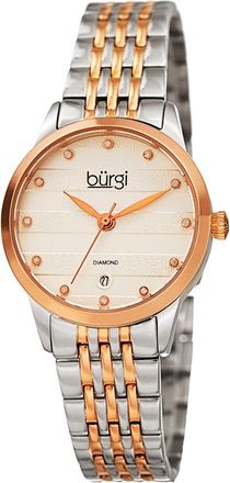 B&uuml;rgi Burgi Womens Stainless Steel Diamond Watch
