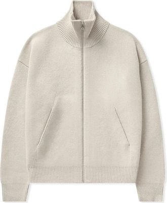 Axel Arigato Truien & Vesten, Heren, Beige, XS, Wol, Core Zip-Up Sweater