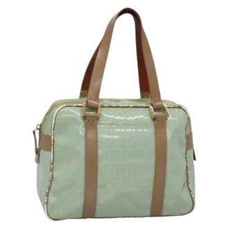 Fendi Tweedehands Canvas handtassen - Dames - Pre-owned - Blauw - Maat: ONE Size Leer