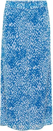 Saint Tropez Campanula Soft Zigzag Wijde Broek - Dames - Broeken - Blauw - Maat: M