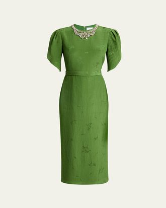 【Erdem】フローラルコットンブレンドミディドレス 送料関税込□ERDEM□フローラル コットンブレンド ミディドレス