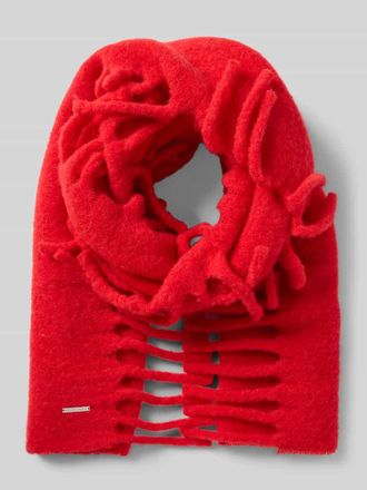Marc Cain Schal mit Ausfransungen in Rot, Gr&ouml;&szlig;e 1