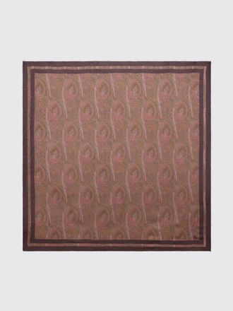 Etro Paisley Print Cashmere Scarf with Pegaso Logo