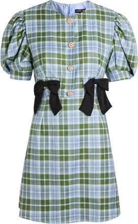 Sister Jane Foyer Checked Woven Mini Dress - Green - 16 (UK16 / XL)