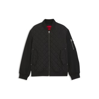 HUGO BOSS Water-repellent jacket in mixed materials