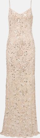 Self Portrait Abito lungo con paillettes