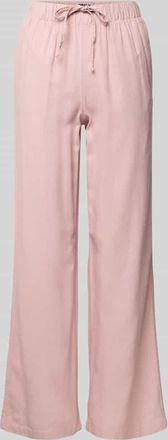Only Weite Hose aus Viskose-Leinen-Mix Modell CARO in Rosa, Gr&ouml;&szlig;e L