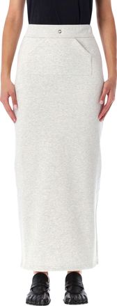 Coperni Womens Organic Cotton Jogging Skirt - Light Grey - Size Medium