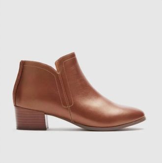FRANKiE4 Womens Novah Leather Bootie In Cognac
