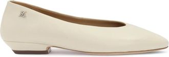Kazar Monogram slip-on pumps van natuurlijk leer - Dames - Ballerinas - Wit - 41 EU - Leer - Schoenen