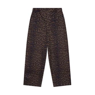 ALIX The Label Pantaloni Barrel Stampati Animalier - - Trousers - Donna - Marrone - S