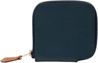 Hermès Pre-owned Wallets, female, Blue, Size: ONE SIZE Pre-owned Leather Wallet