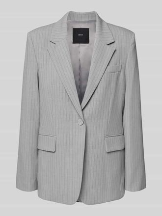 Mango Regular Fit Blazer mit Viskose-Anteil in Hellgrau, Größe XL