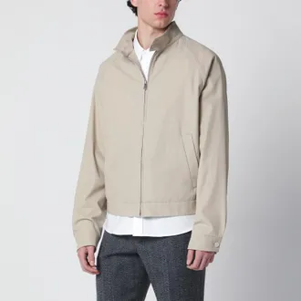 Prada Sand-colored cotton zip-up jacket