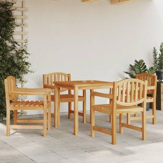 vidaXL Sillas De Jard&iacute;n 4 Uds Madera Maciza De Teca 58x59x88 Cm Vidaxl