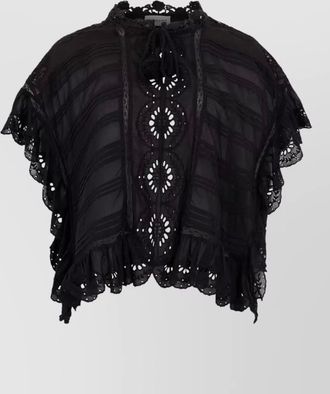 Isabel Marant payton cotton kaftan style cropped top