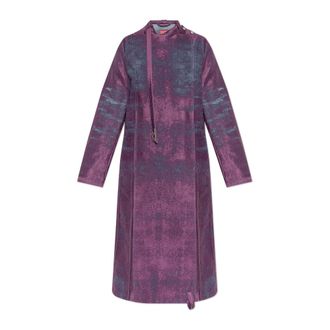 Diesel Single-Breasted Coats, female, Purple, Size: M Classic Straight Long Coat