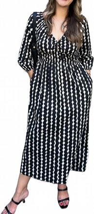 Rails Paio Midi Dress In Painted Noir