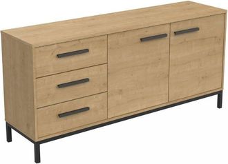 Demeyere Demeyere - Aparador Craft 2 puertas 3 cajones en roble y negro 72x40x153cm